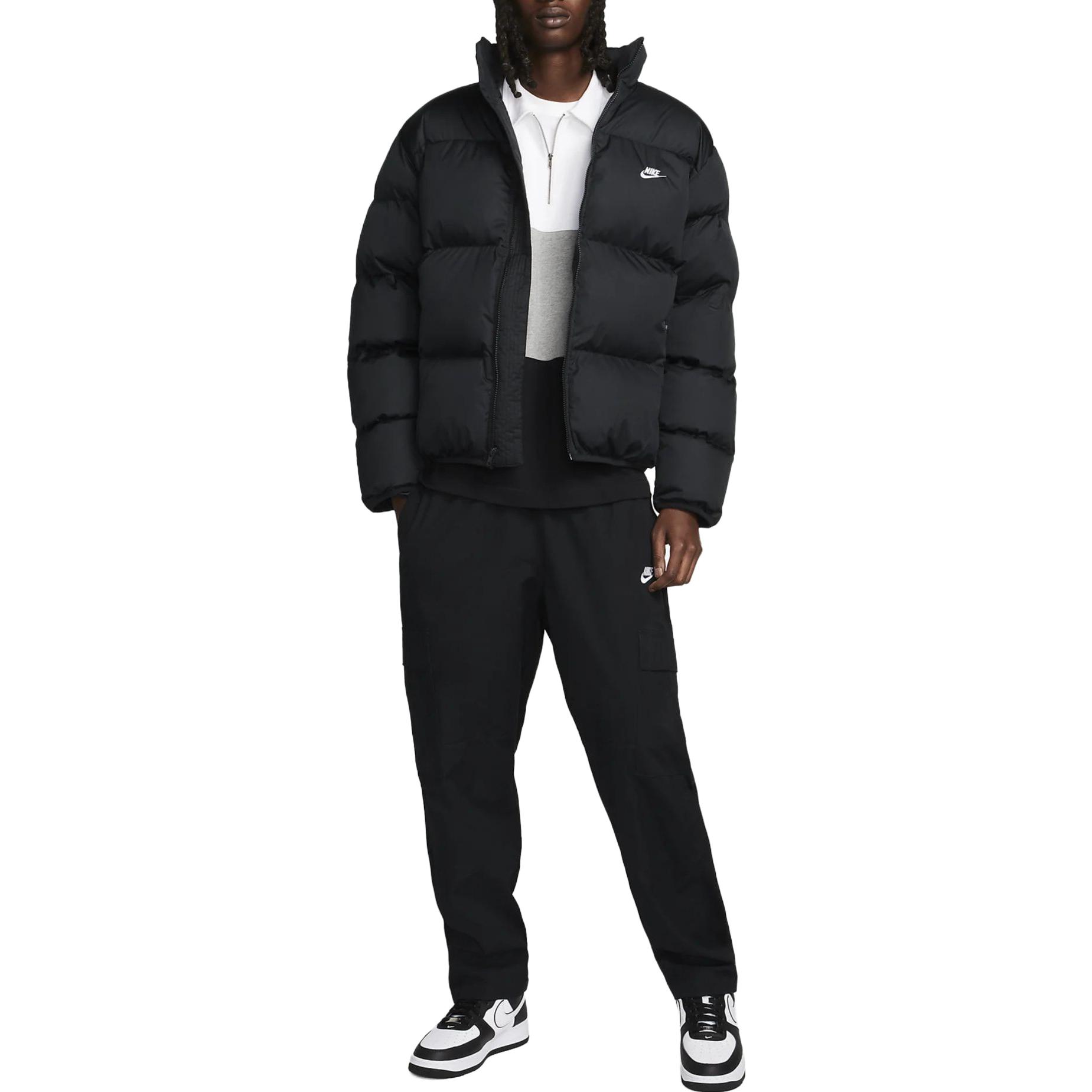 Shop Nike Sportswear Club Jaket Kalas Kalis Air Leher Corong Hitam FB7368-010