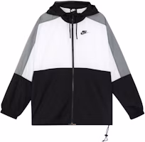 Nike Sportswear Colorblock Hooded Jacket Spring Black CJ4561-010 Nike Sportswear Colorblock Hooded Jacket Spring Black CJ4561-010