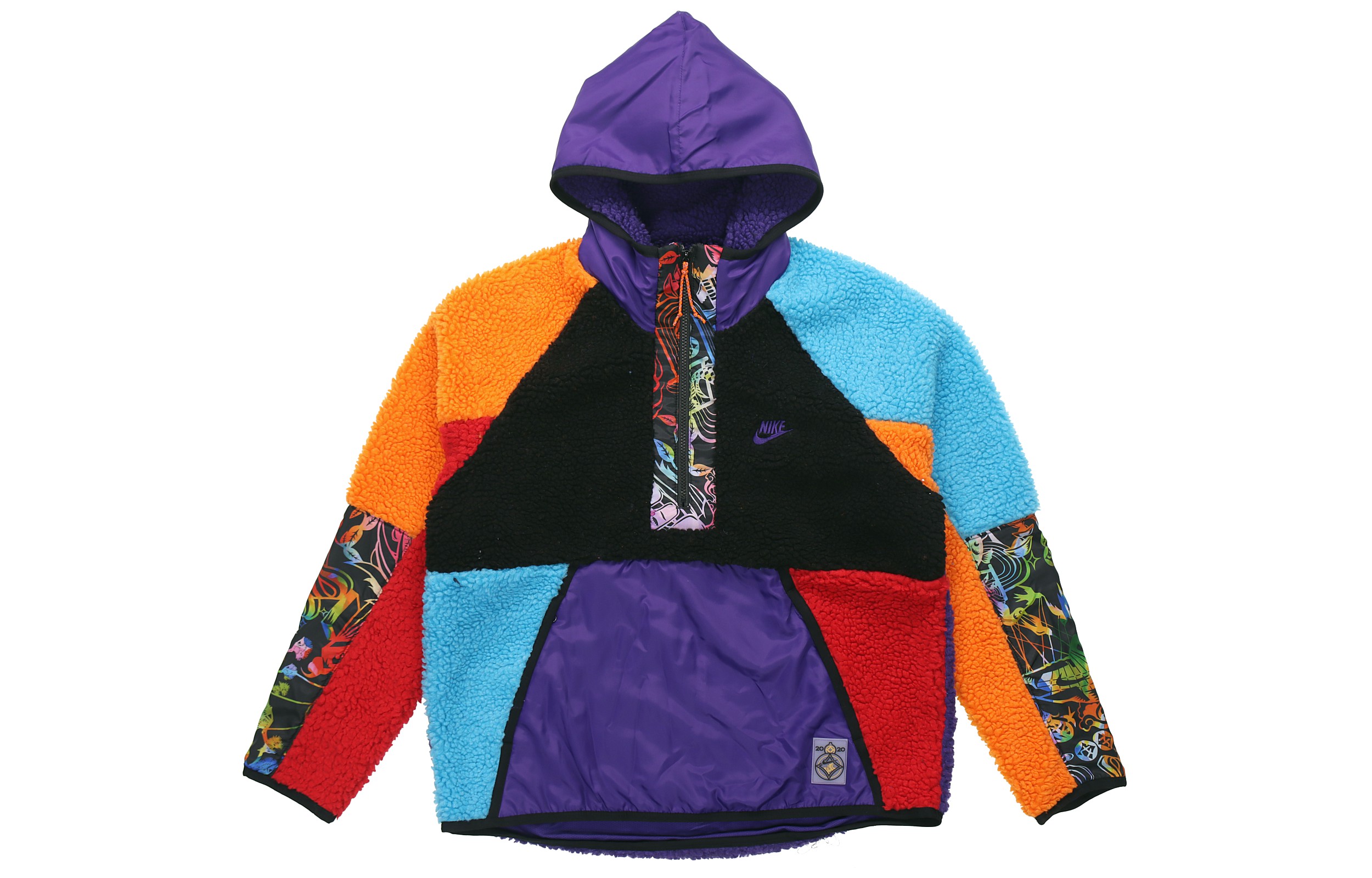 Nike Sportswear Colorblock Sherpa Half-Zip Hoodie American Style CU3672-546