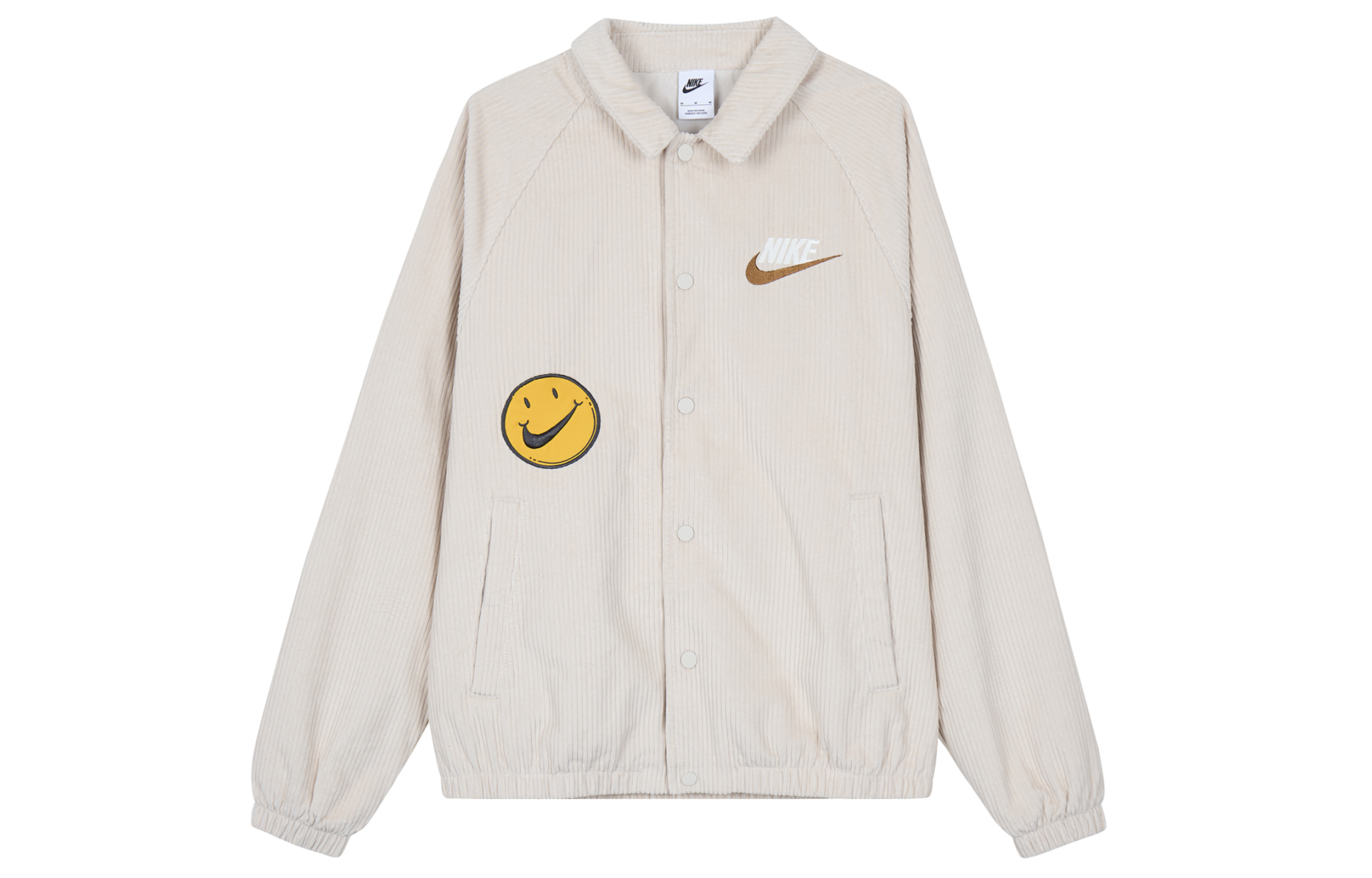 Order Nike 運動風燈芯絨刺繡標誌棒球外套 淡紅木棕色 FZ5737-104