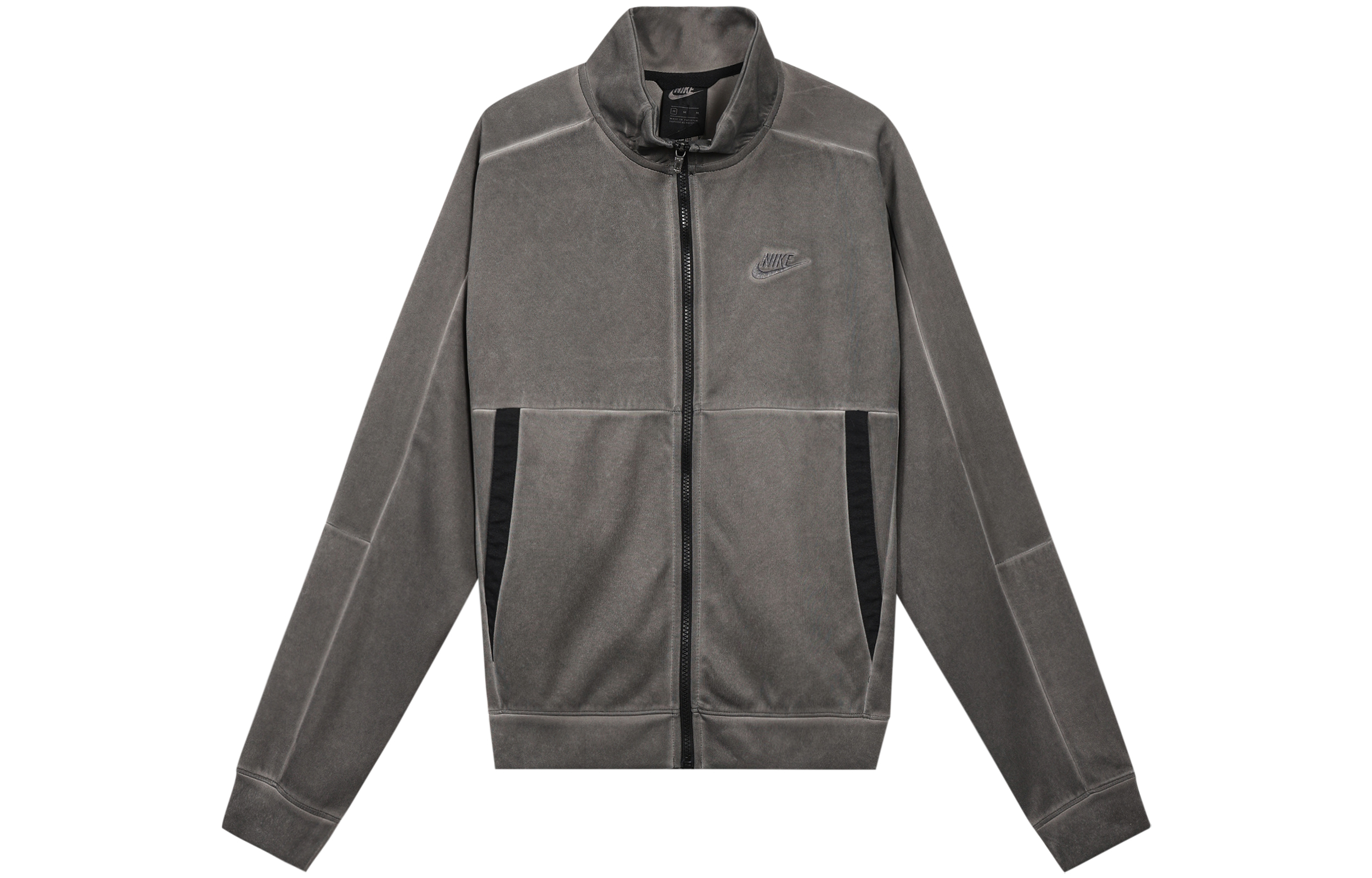 Order Nike Sportswear Embroidered Logo Knit Track Jacket Grey DA7177-010