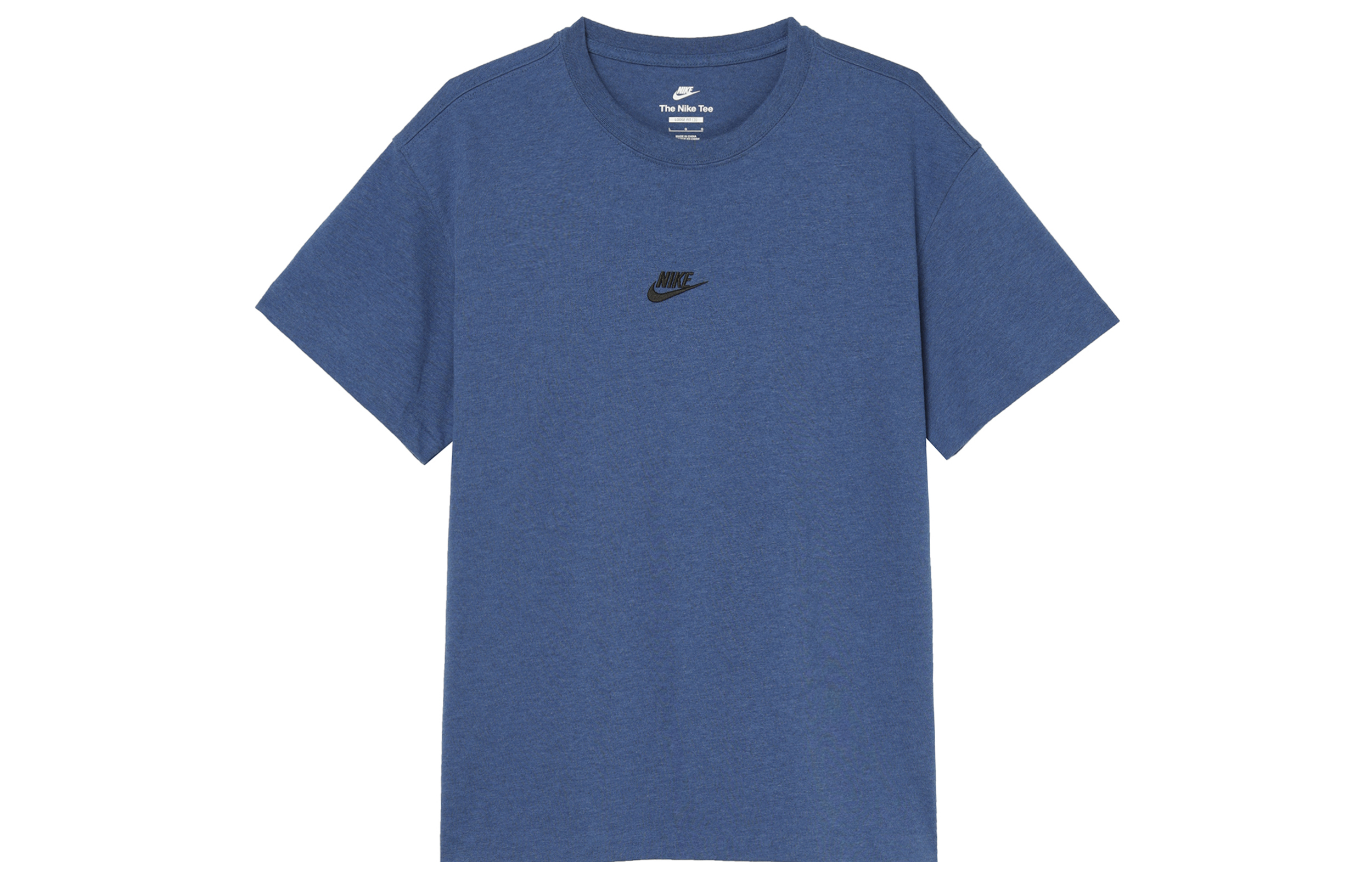Nike Sportswear Essentials Blue Logo Crewneck Casual Breathable T-Shirt. DN5241-407