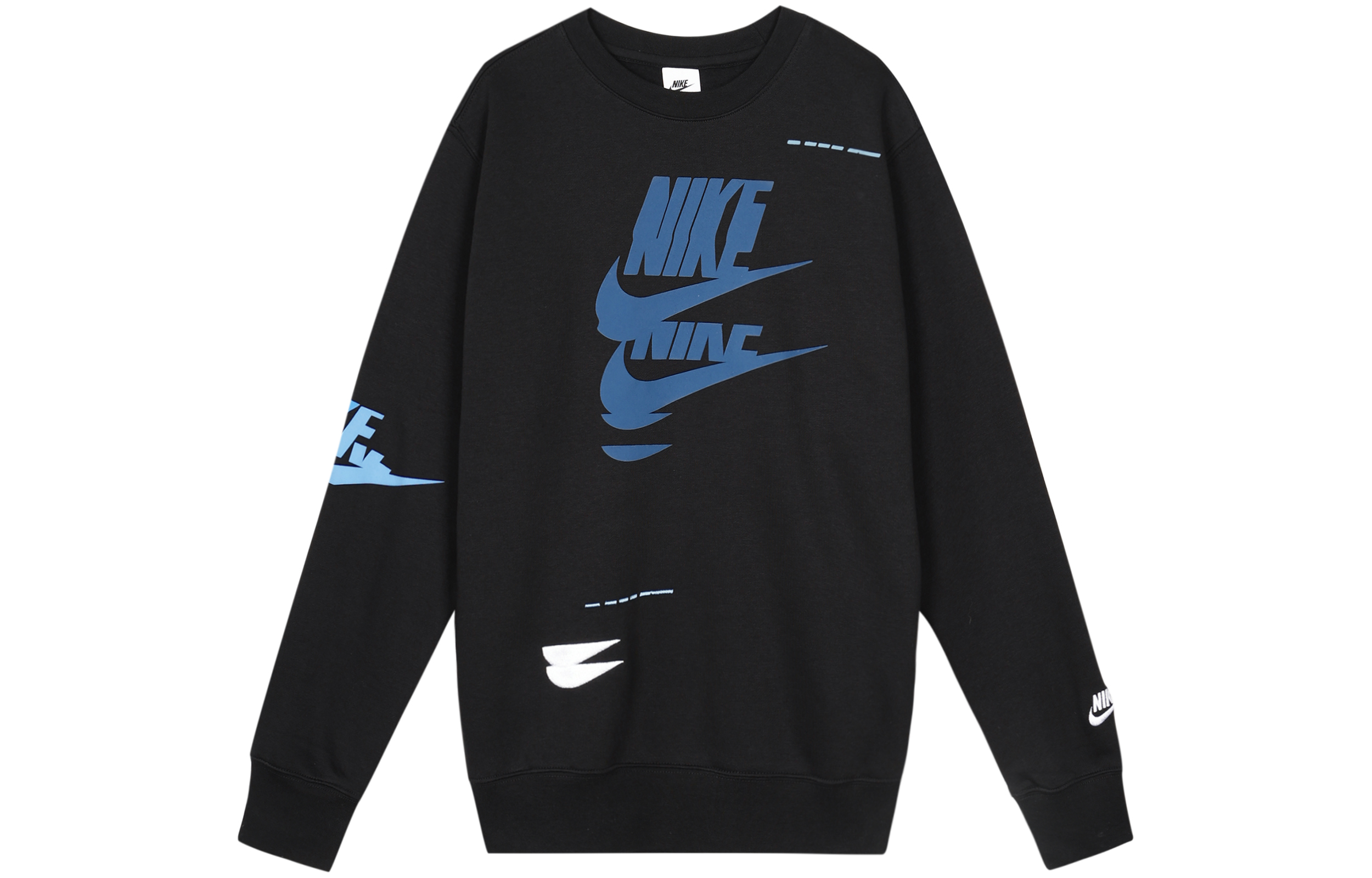 Nike Sportswear Essentials Logo Fleece Crewneck Sweatshirt Winter Black Gift DM6876-010