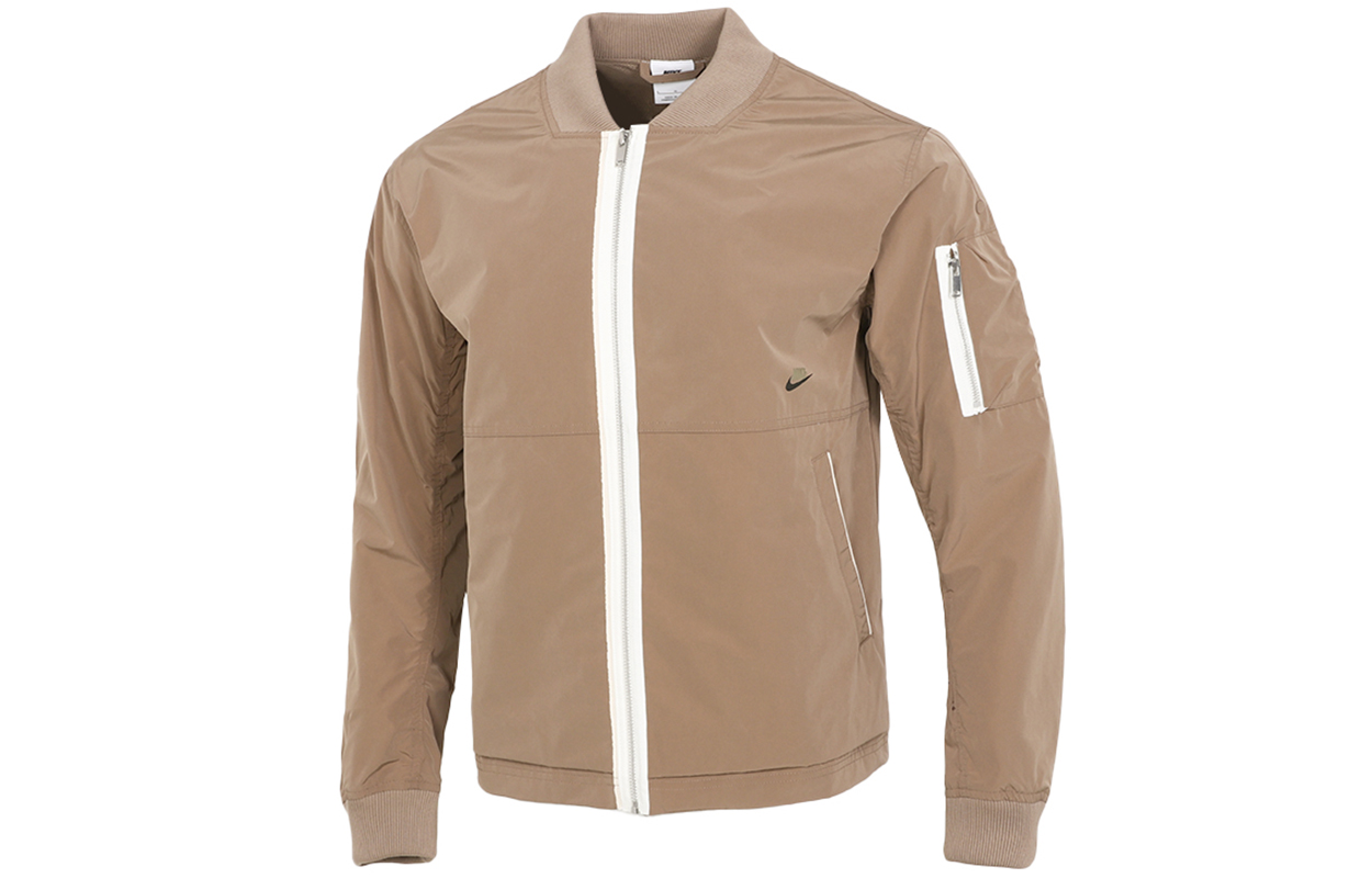 Nike Sportswear Essentials Loose Fit Jacket Khaki Color Training Casual Style DD4715-208