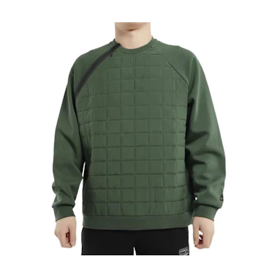Nike Sportswear Green Half-Zip Pullover Breathable Sweatshirt BV3698-337