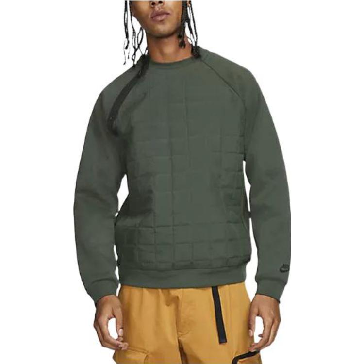 Lookbook Nike 運動綠色半拉鍊透氣長袖運動衫 BV3698-337