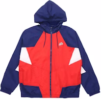 Nike Sportswear Heritage Windrunner Red Blue Logo Jacket Spring Edition CJ4359-657 Nike Sportswear Heritage Windrunner Red Blue Logo Jacket Spring Edition CJ4359-657