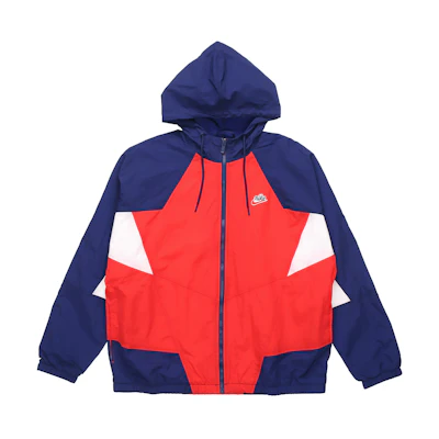 Nike Sportswear Heritage Windrunner Red Blue Logo Jacket Spring Edition CJ4359-657