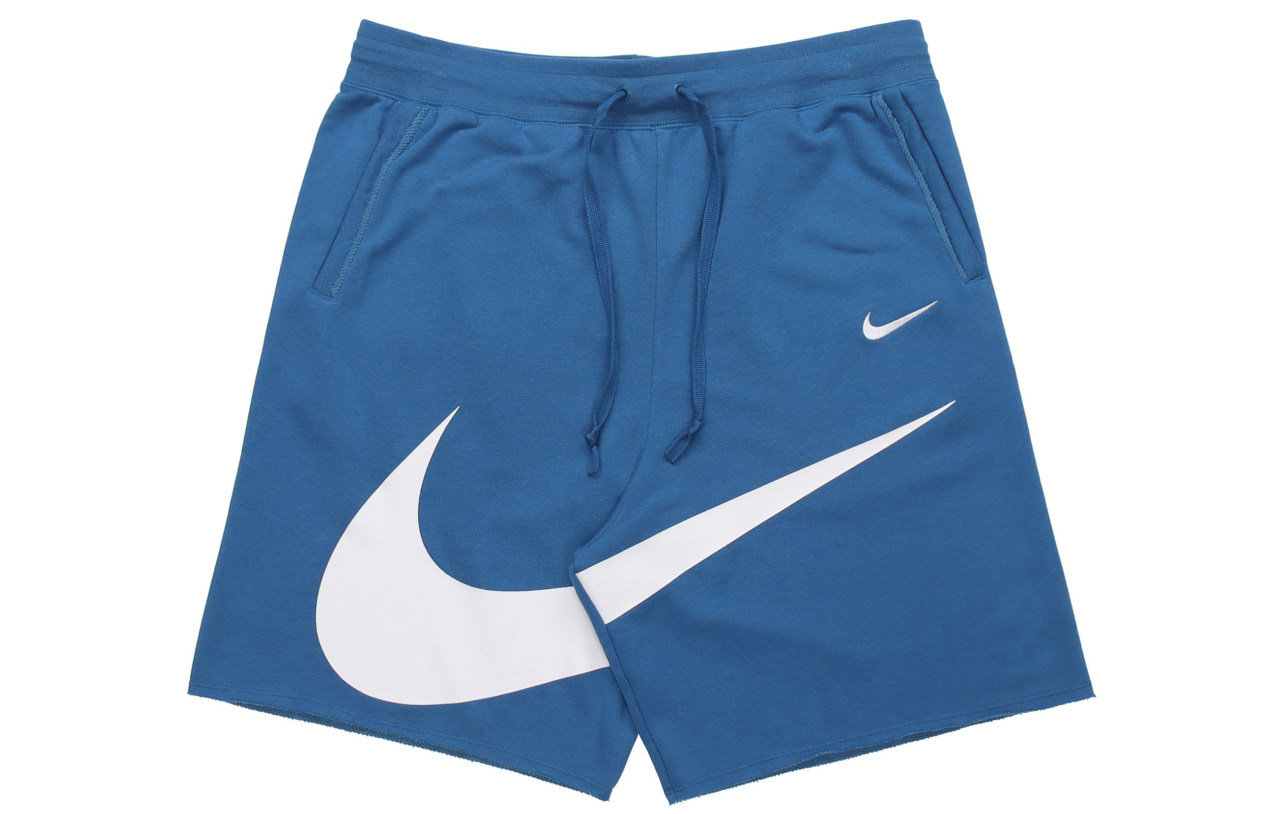 Nike Sportswear Industrial Blue Swoosh Logo Knit Casual Shorts. DJ5373-440