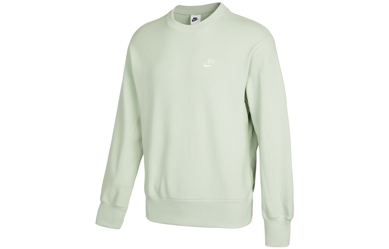 Nike Sportswear Light Green Logo Crewneck Pullover Sweatshirt Casual Wear DA0022-017