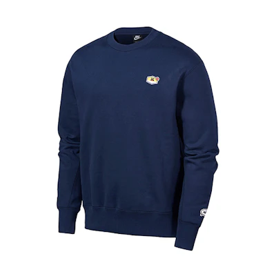 Nike Sportswear Logo Crewneck Pullover Sweatshirt Navy Blue CU4264-410