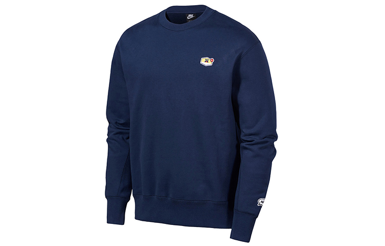 Order Nike Sportswear Logo Crewneck Pullover Sweatshirt Biru Navy CU4264-410