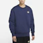 Shop Nike Sportswear Logo Crewneck Pullover Sweatshirt Biru Navy CU4264-410