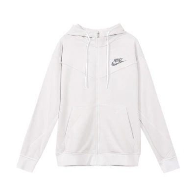 Nike Sportswear Logo Zip-Up Hoodie Jacket Grey/White CW0305-910