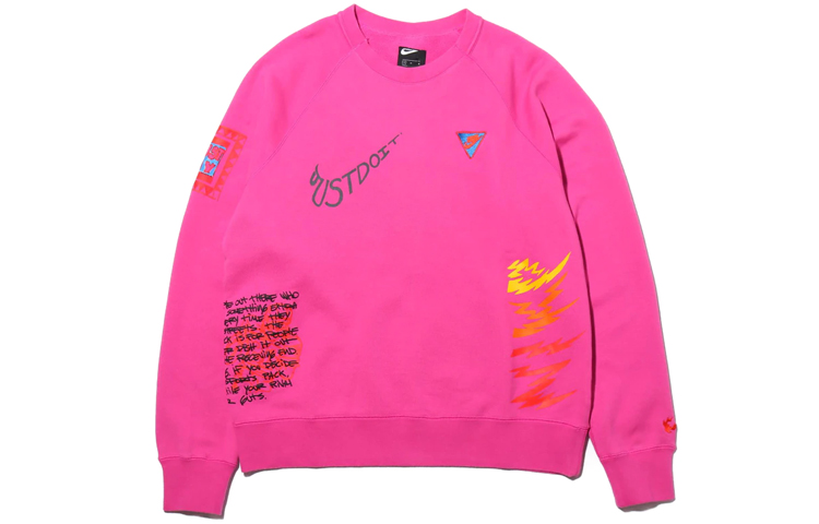 Nike Sportswear NSW Graffiti Print Crewneck Sweatshirt Purple Red CJ5056-623