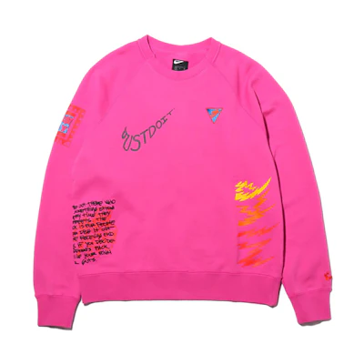 Nike Sportswear NSW Graffiti Print Crewneck Sweatshirt Purple Red CJ5056-623