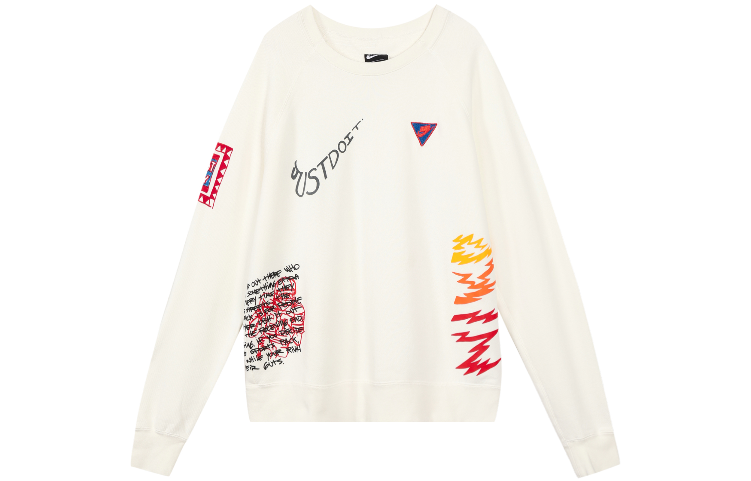 Nike Sportswear NSW Reflective Graffiti Print Crewneck Sweatshirt Sail CJ5056-133