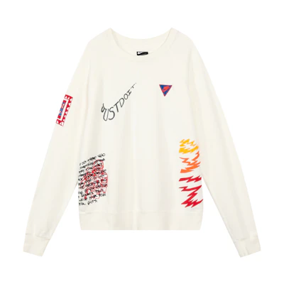 Nike Sportswear NSW Reflective Graffiti Print Crewneck Sweatshirt Sail CJ5056-133