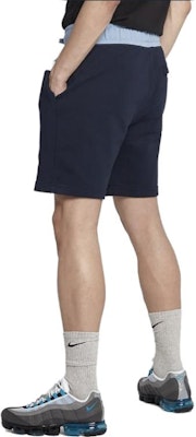 Nike Sportswear Obsidian French Terry Colorblock Shorts AR3162-438 Details for Nike Sportswear Obsidian French Terry Colorblock Shorts AR3162-438