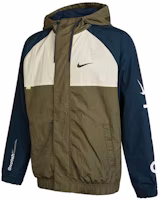 Nike Sportswear Olive Green Colorblock Letter Logo Hoodie Jacket Spring DX6311-222 Nike Sportswear Olive Green Colorblock Letter Logo Hoodie Jacket Spring DX6311-222