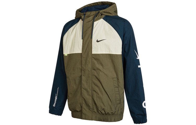 Order Nike 運動服 橄欖綠拼色字母Logo連帽外套 春款 DX6311-222