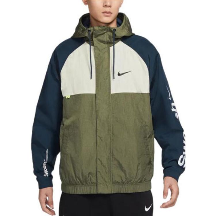 Purchase Nike 運動服 橄欖綠拼色字母Logo連帽外套 春款 DX6311-222