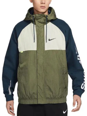 Nike 運動服 橄欖綠拼色字母Logo連帽外套 春款 DX6311-222 Purchase Nike 運動服 橄欖綠拼色字母Logo連帽外套 春款 DX6311-222