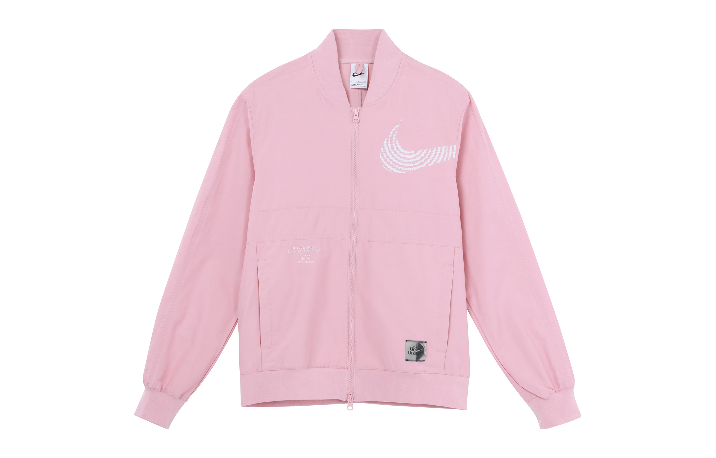 Nike Sportswear Pink Baseball Collar Woven Jacket Spring Casual Long Sleeve DM7900-603