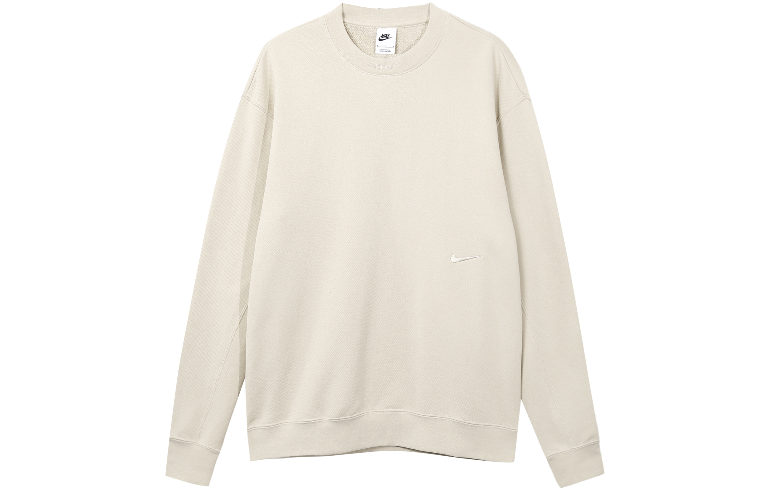 Nike Sportswear Premium Fleece Crewneck Sweatshirt Men’s Sand White FV8592-126