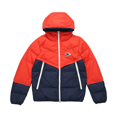 Nike Sportswear Red/Blue Down-Fill Windrunner Puffer Jacket Winter CU4405-673