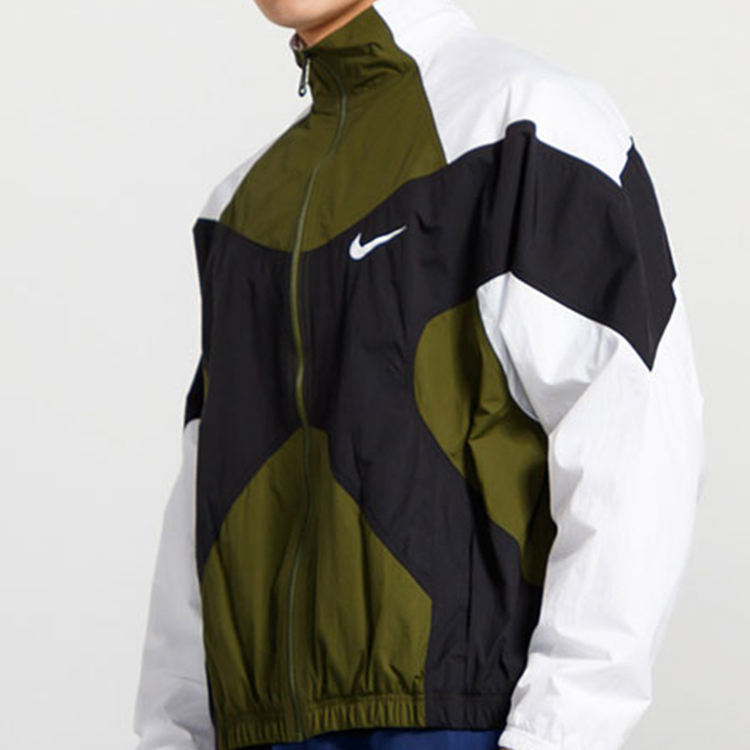 Shop Chaqueta Nike Sportswear Retro Colorblock Verde Oliva. BV5211-331