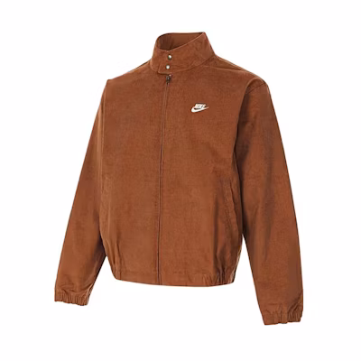 Nike Sportswear Retro Corduroy Harrington Jacket Brown Casual Outerwear FZ0632-281