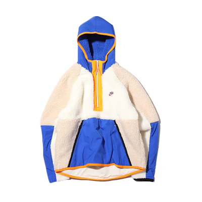 Nike Sportswear Retro Fleece Half-Zip Colorblock Hoodie White BV3767-133