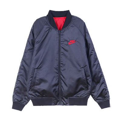 Nike Sportswear Reversible Swoosh Black Bomber Jacket CT7365-010