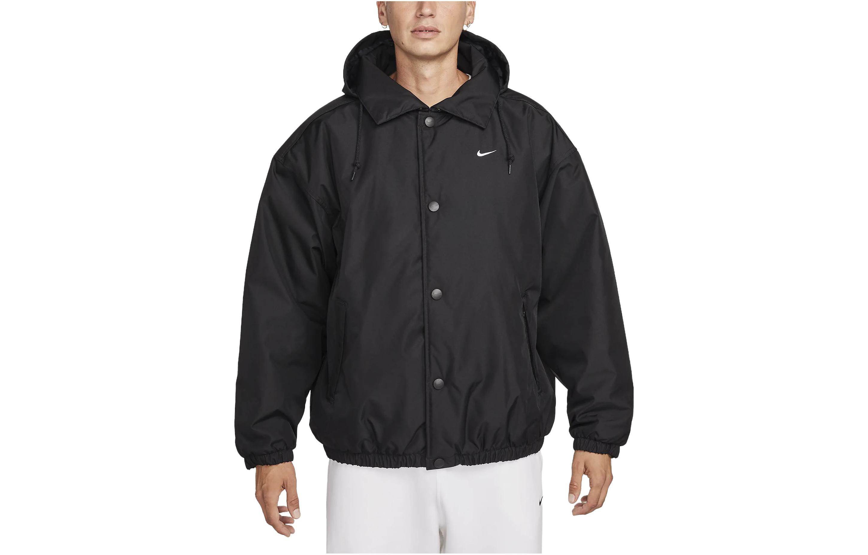 Order 나이키 스포츠웨어 솔로 스우시 블랙 캐주얼 재킷 플레인 라펠 디자인 FB7852-010