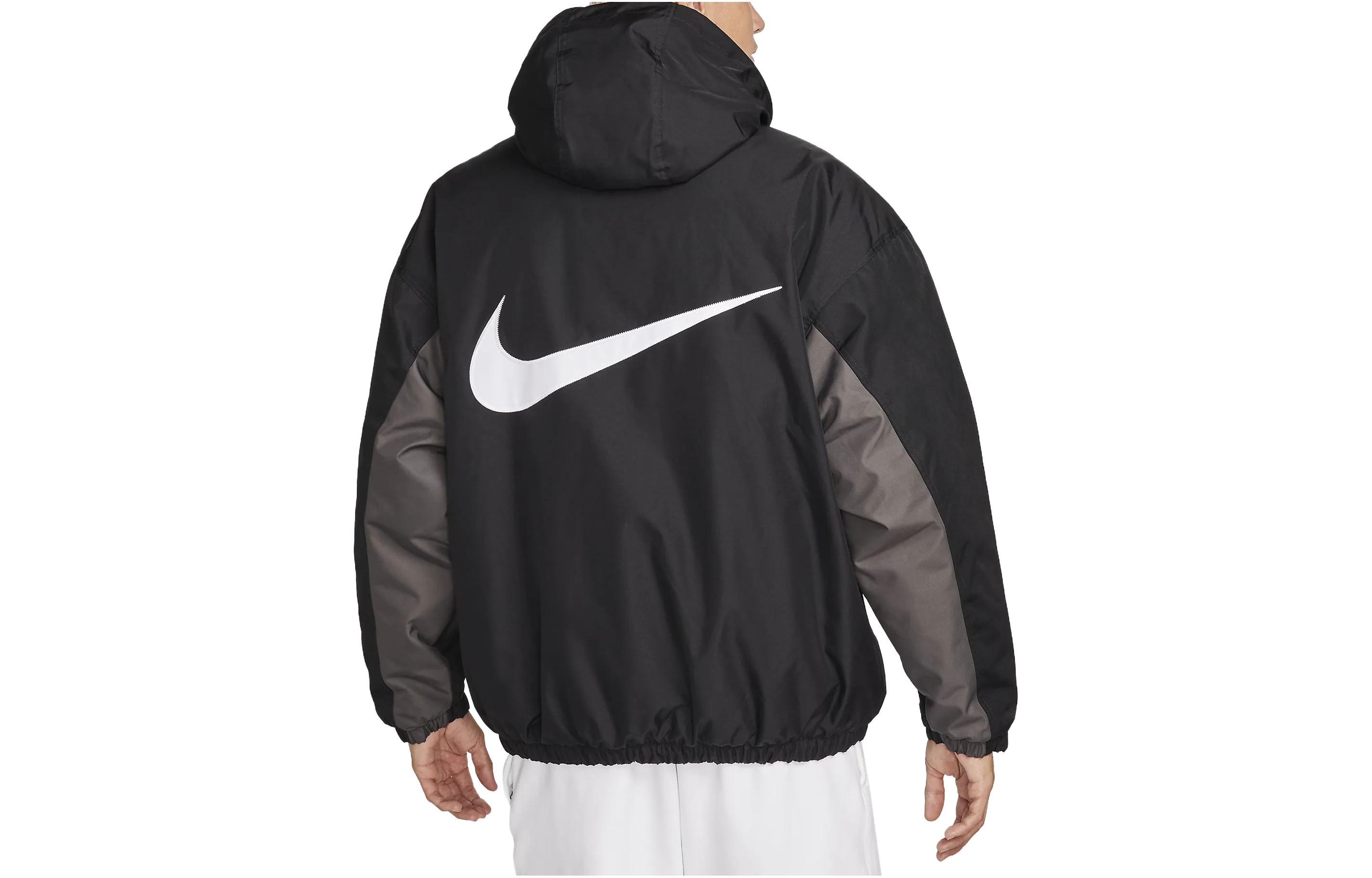 Lookbook 나이키 스포츠웨어 솔로 스우시 블랙 캐주얼 재킷 플레인 라펠 디자인 FB7852-010