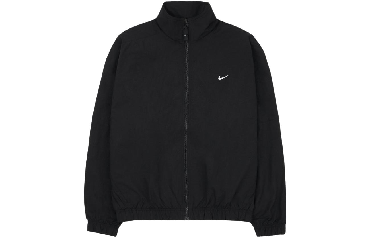 Nike Sportswear Solo Swoosh Logo Zip-Up Jacket Black Long Sleeve DQ5200-010
