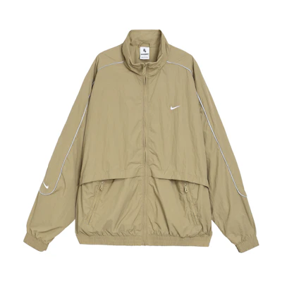 Nike Sportswear Solo Swoosh Woven Jacket Khaki Comfortable Fit FB8622-247