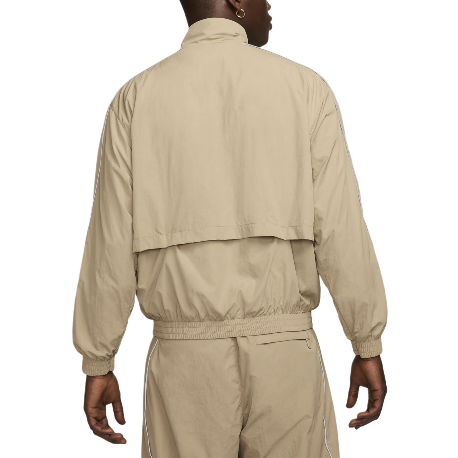 Lookbook Nike Sportswear Solo Swoosh Woven Jacket Khaki Comfortable Fit FB8622-247