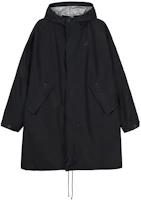 Shop Nike 運動風暴適配可拆式連帽黑色外套 DQ4283-010