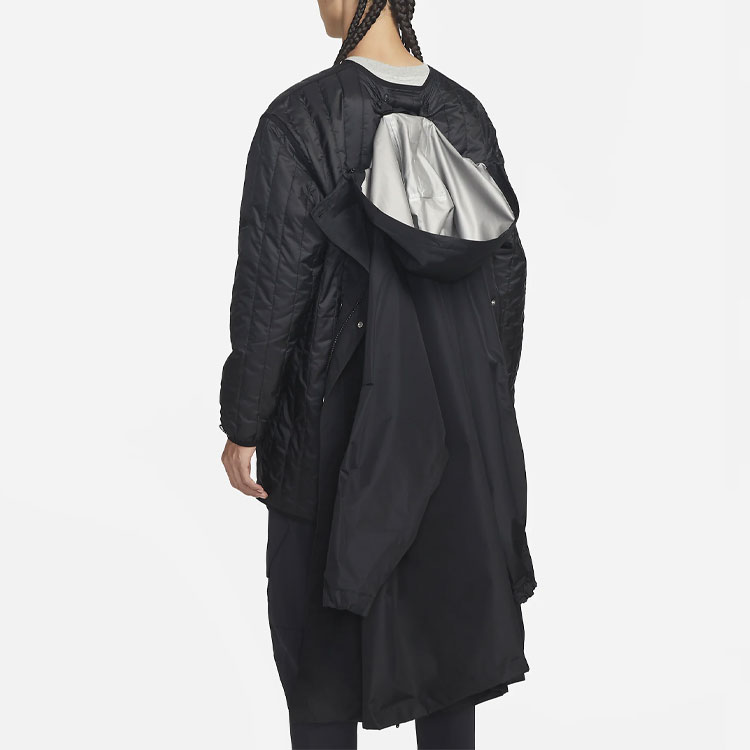 Sizing Nike 運動風暴適配可拆式連帽黑色外套 DQ4283-010