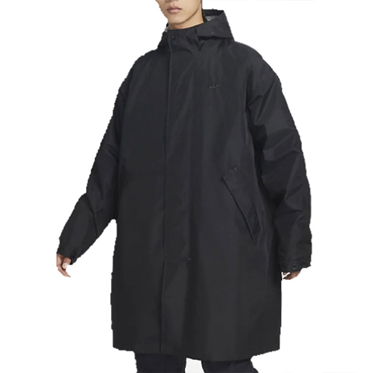 Cheap Nike 運動風暴適配可拆式連帽黑色外套 DQ4283-010