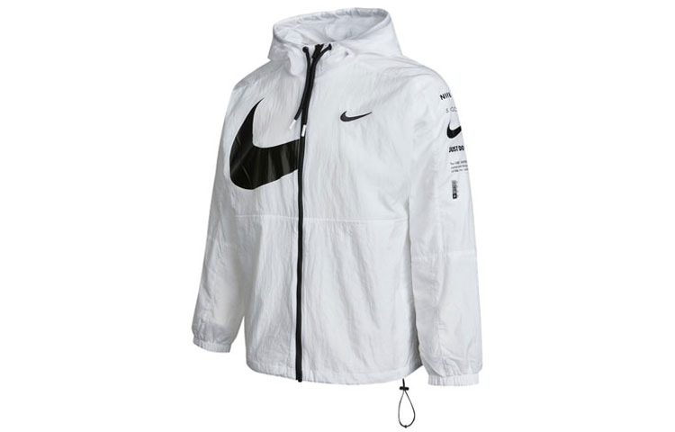 Nike Sportswear Swoosh Colorblock Hooded Woven Jacket Spring White DJ8038-100