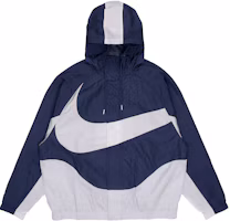 Order Nike Sportswear Swoosh Logo Jaket Berhud Biru Tua Musim Bunga DD5968-437