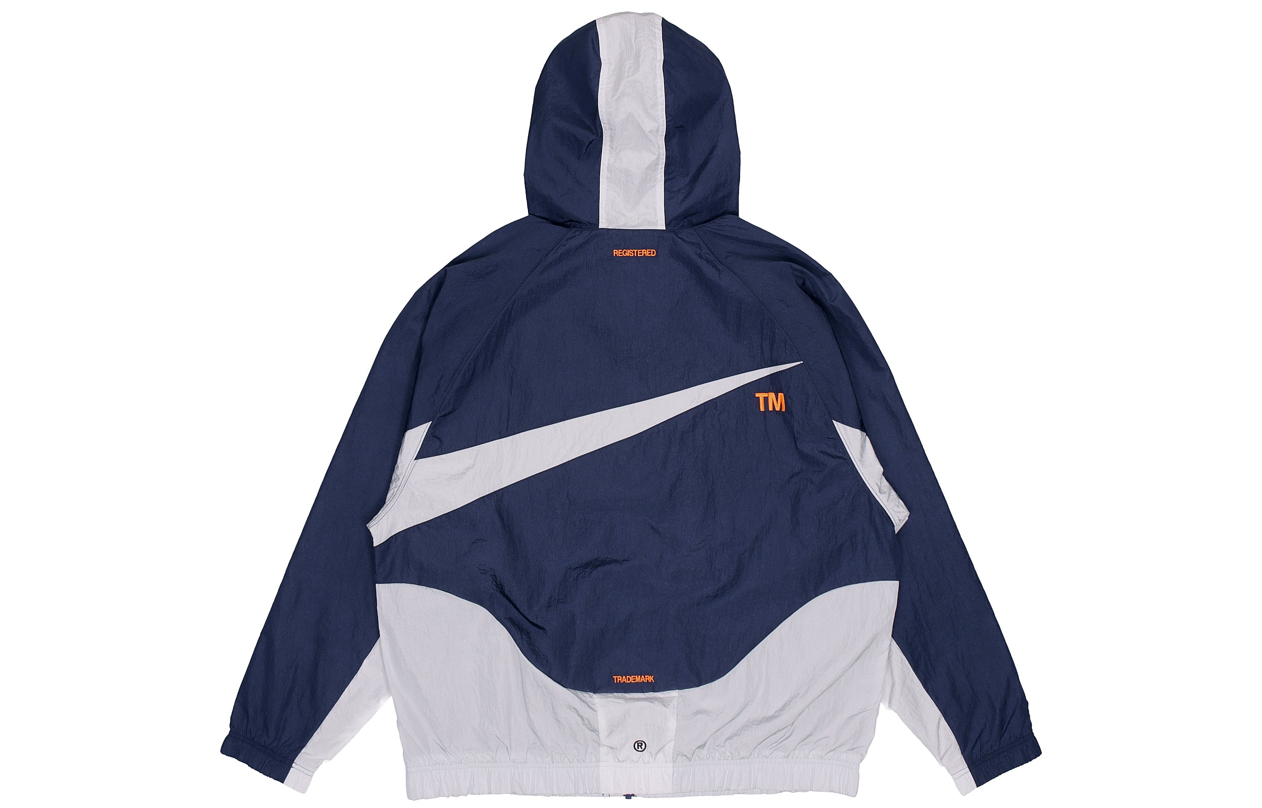 Lookbook Nike Sportswear Swoosh Colorblock Logo Hooded Woven Jacket Navy Blue Spring DD5968-437