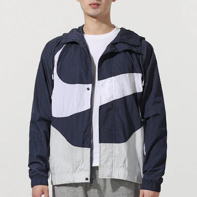 Nike Sportswear Swoosh Colorblock Logo Hooded Woven Jacket Navy Blue Spring DD5968-437 Shop Nike Sportswear Swoosh Colorblock Logo Hooded Woven Jacket Navy Blue Spring DD5968-437