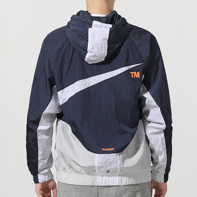 Nike Sportswear Swoosh Colorblock Logo Hooded Woven Jacket Navy Blue Spring DD5968-437 Purchase Nike Sportswear Swoosh Colorblock Logo Hooded Woven Jacket Navy Blue Spring DD5968-437