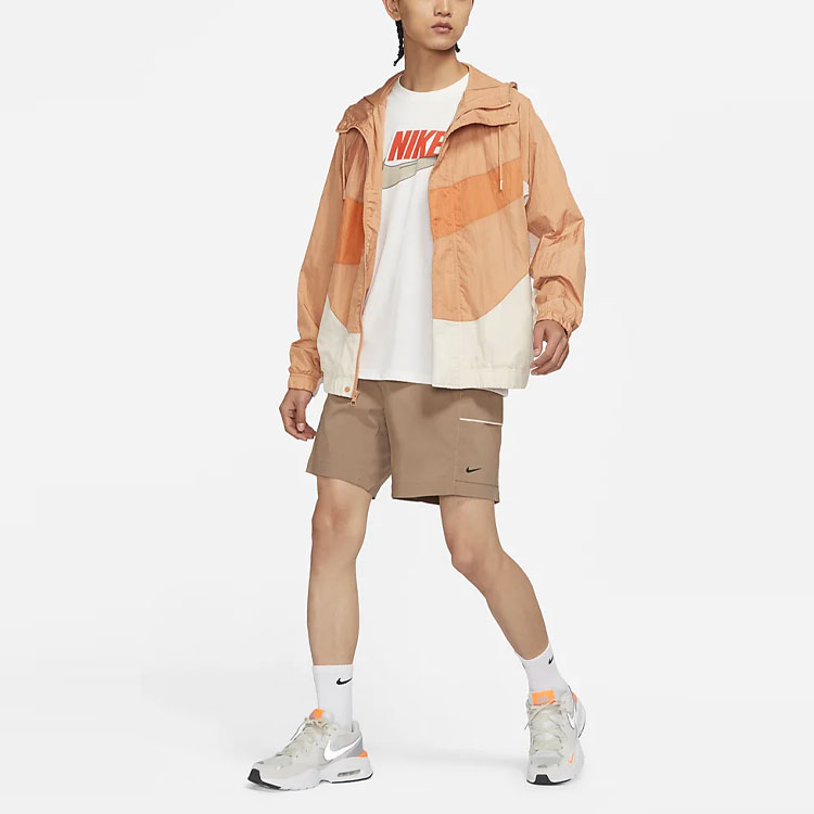 Nike Sportswear Swoosh Colorblock Logo Hooded Woven Jacket Orange Men DD5968-212 圖 5