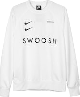 Nike Sportswear Swoosh Double Logo Crewneck Sweatshirt White CJ4841-100 Nike Sportswear Swoosh Double Logo Crewneck Sweatshirt White CJ4841-100
