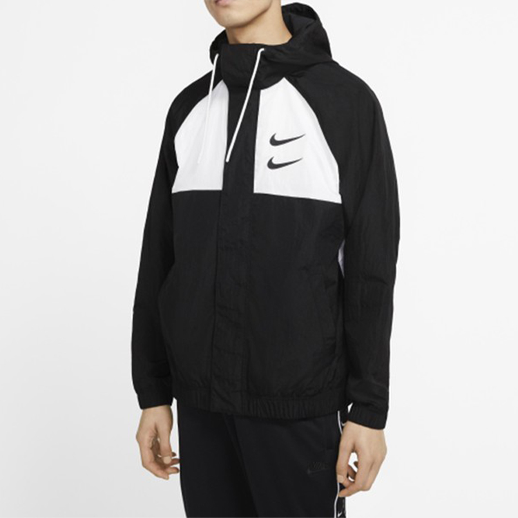 Purchase Chaqueta Rompevientos Nike Sportswear Swoosh Doble Logo Negra Estilo Primavera CJ4889-011
